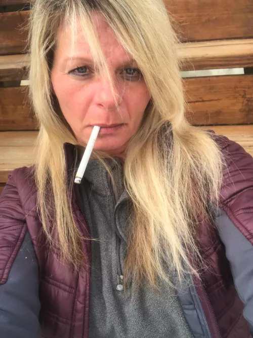 Post sex cigarette. Just finished fucking my bull now it’s time for a smoke 💋