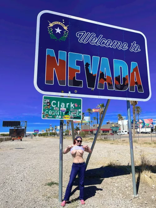 Pulling into Sin City for some weekend fun. May have gotten a few honks for this one.