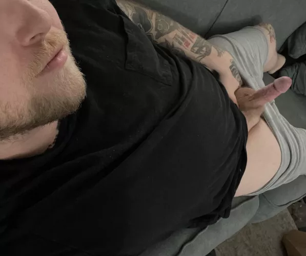 Run your tongue along the head of my cock