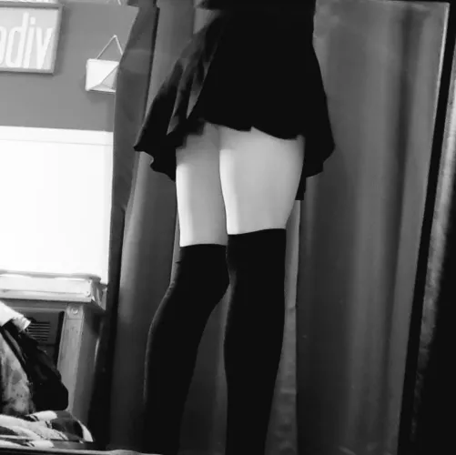 Thigh highs and skirt, hope you enjoy my upcoming pictures!
