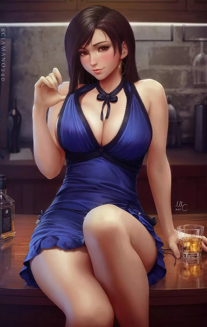 Tifa in evening dress [final fantasy]