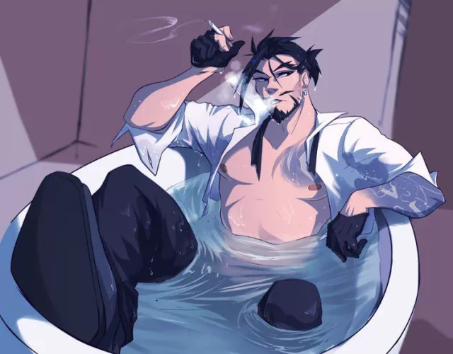 We need to give the male characters some love especially Hanzo Shimada/ not sure on the artist