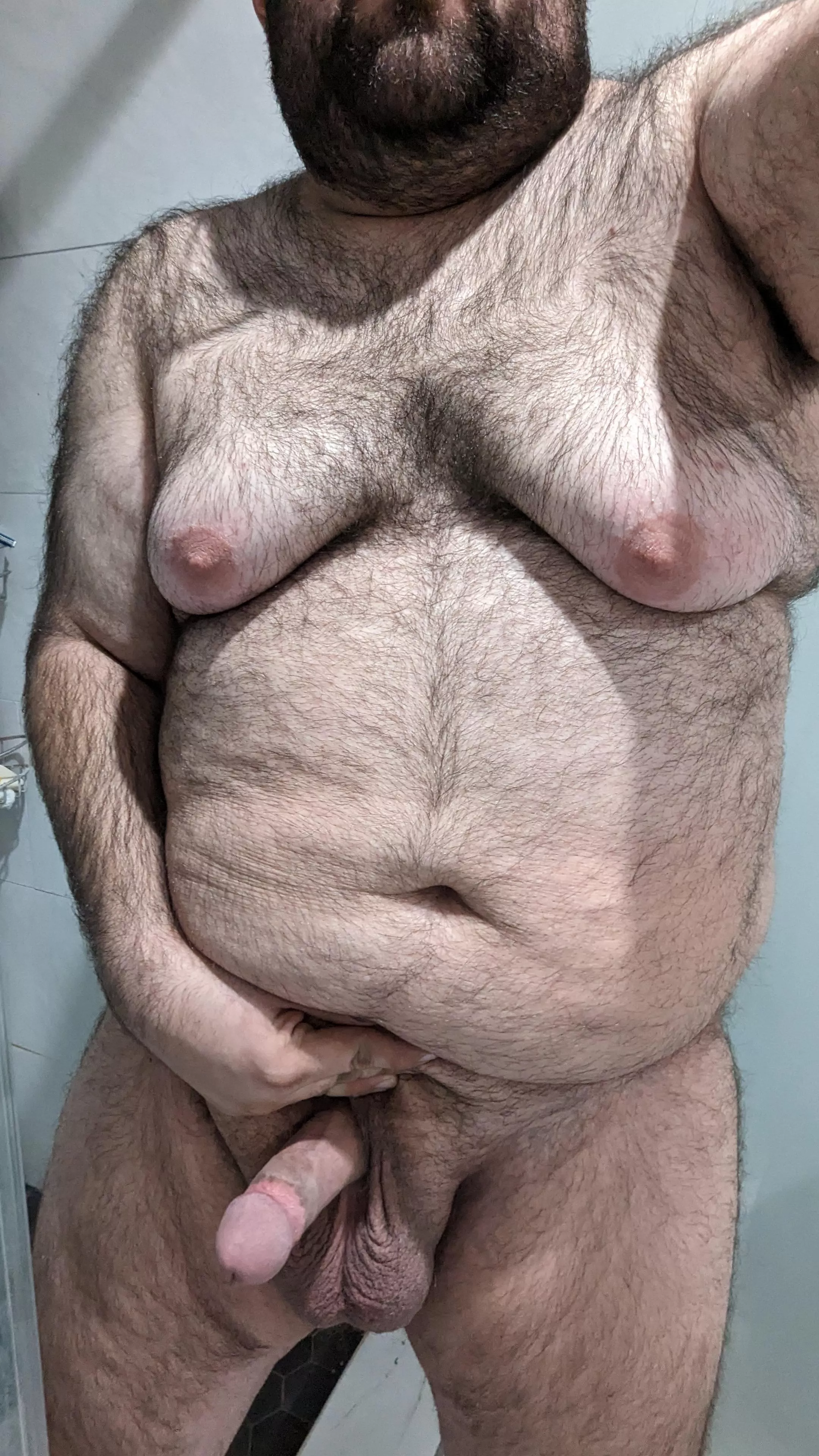 About to take a shower