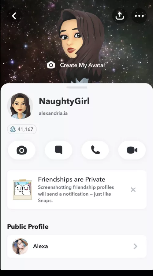 Add her she sends @alexandria.ia