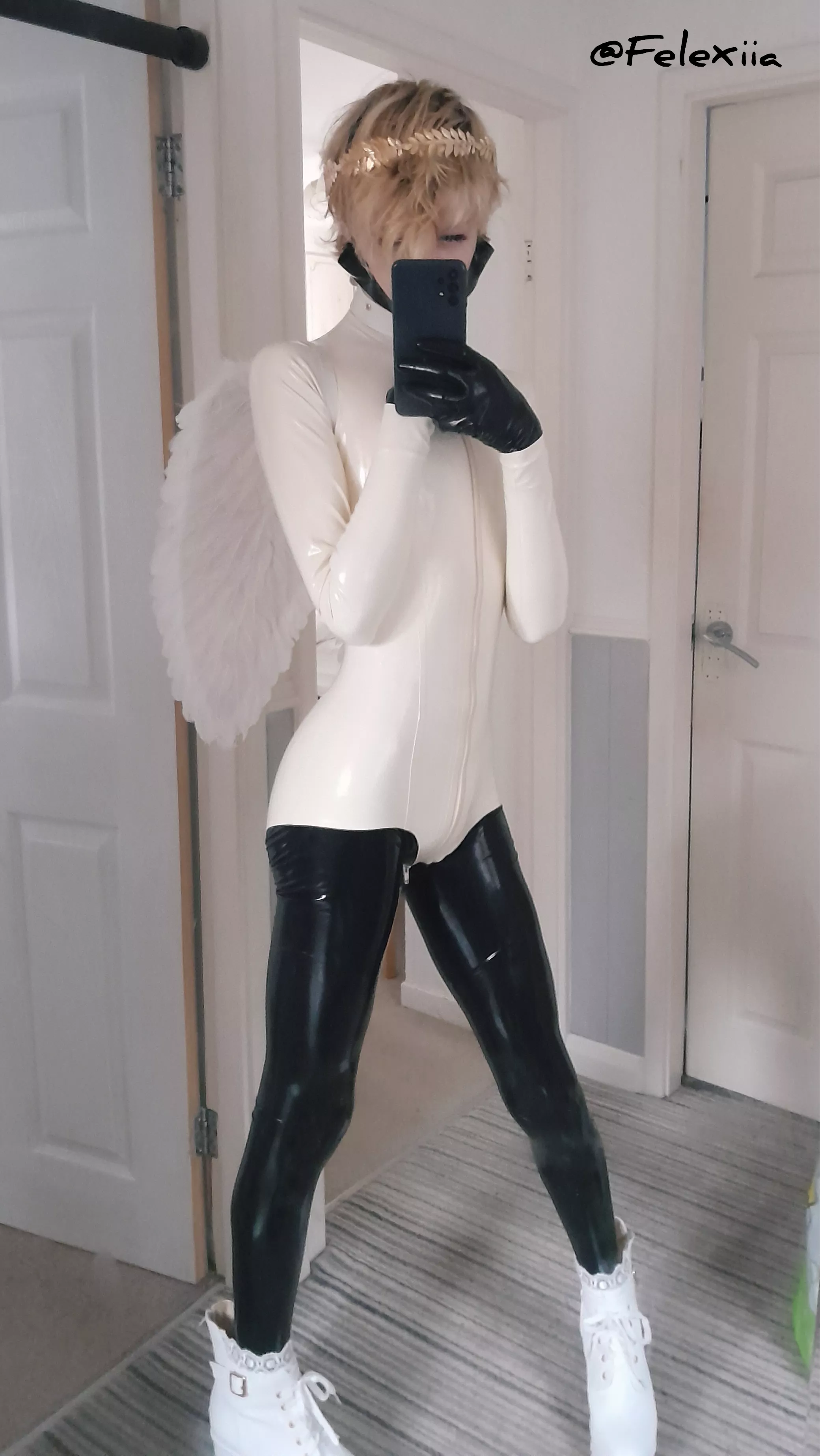Angelic latex femboy
