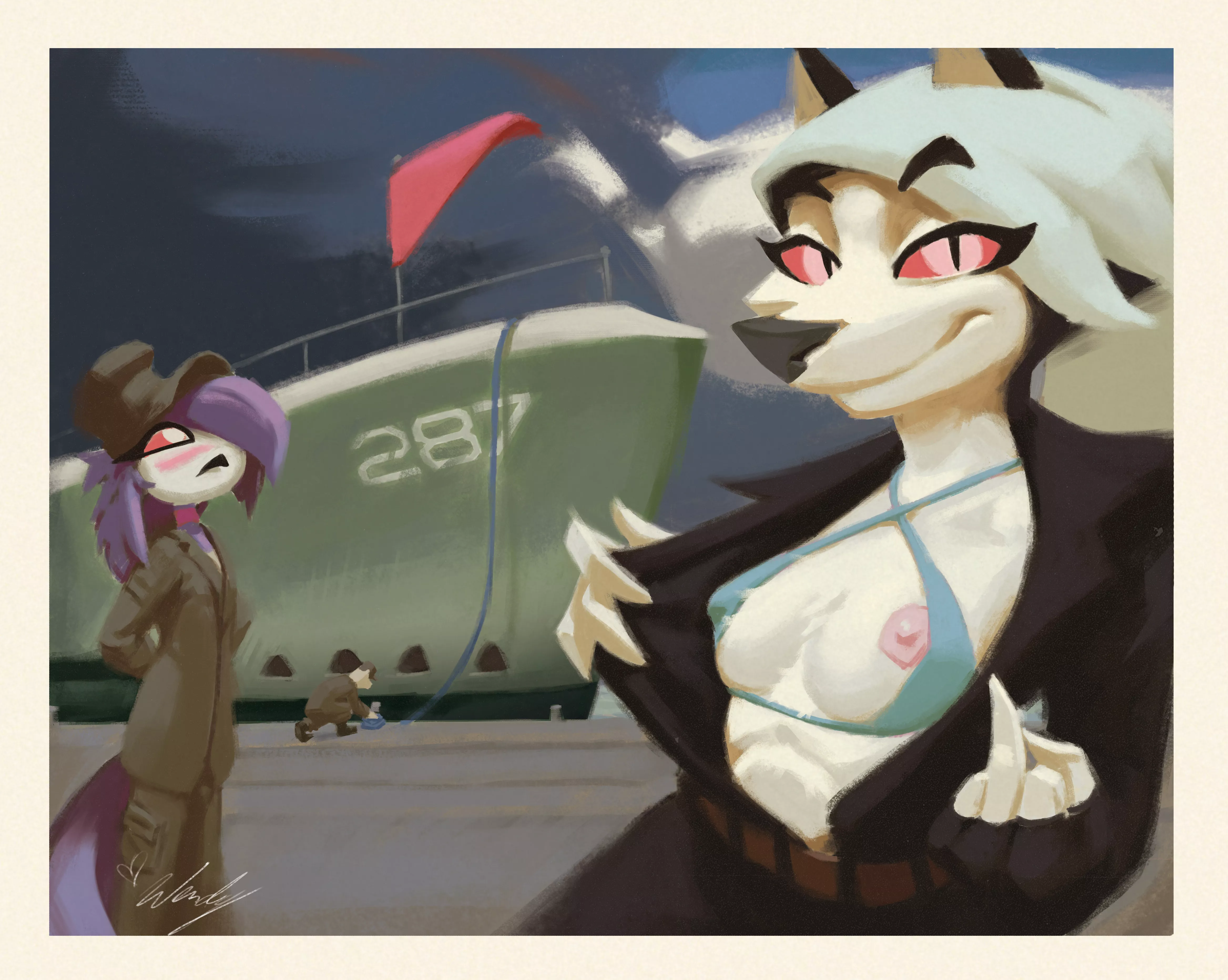 (art by me) [F] Heys everybody!! It's my latest commission of Loona trying some new things, hope you like it!!! Comms are open too! If interested Send a Direct Message!!