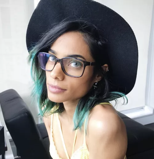 Black x latina x east asian x south asian - throwback to when i had teal hair!
