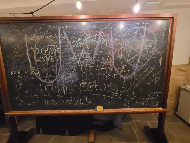 blackboard in my school's music classroom