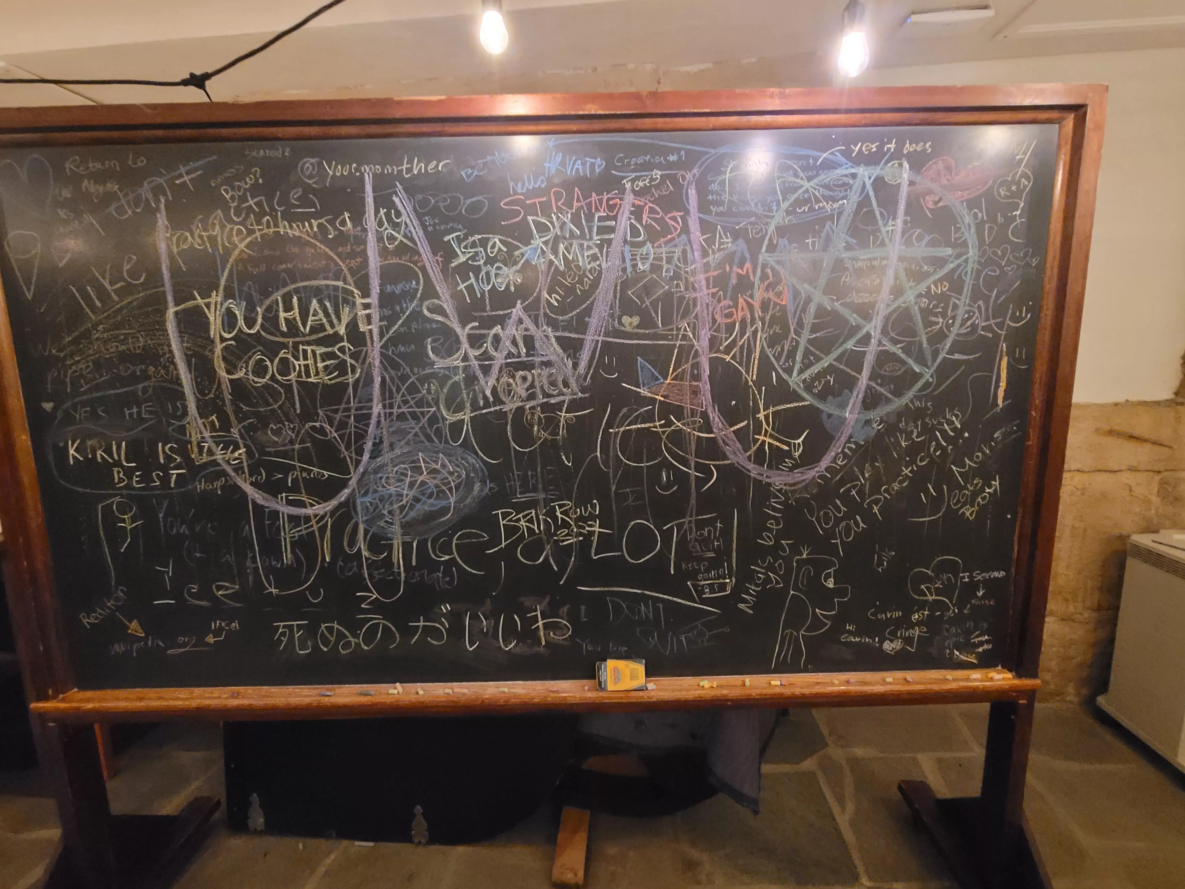 blackboard in my school's music classroom