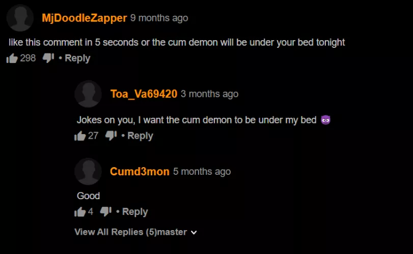 Demonic curse at night