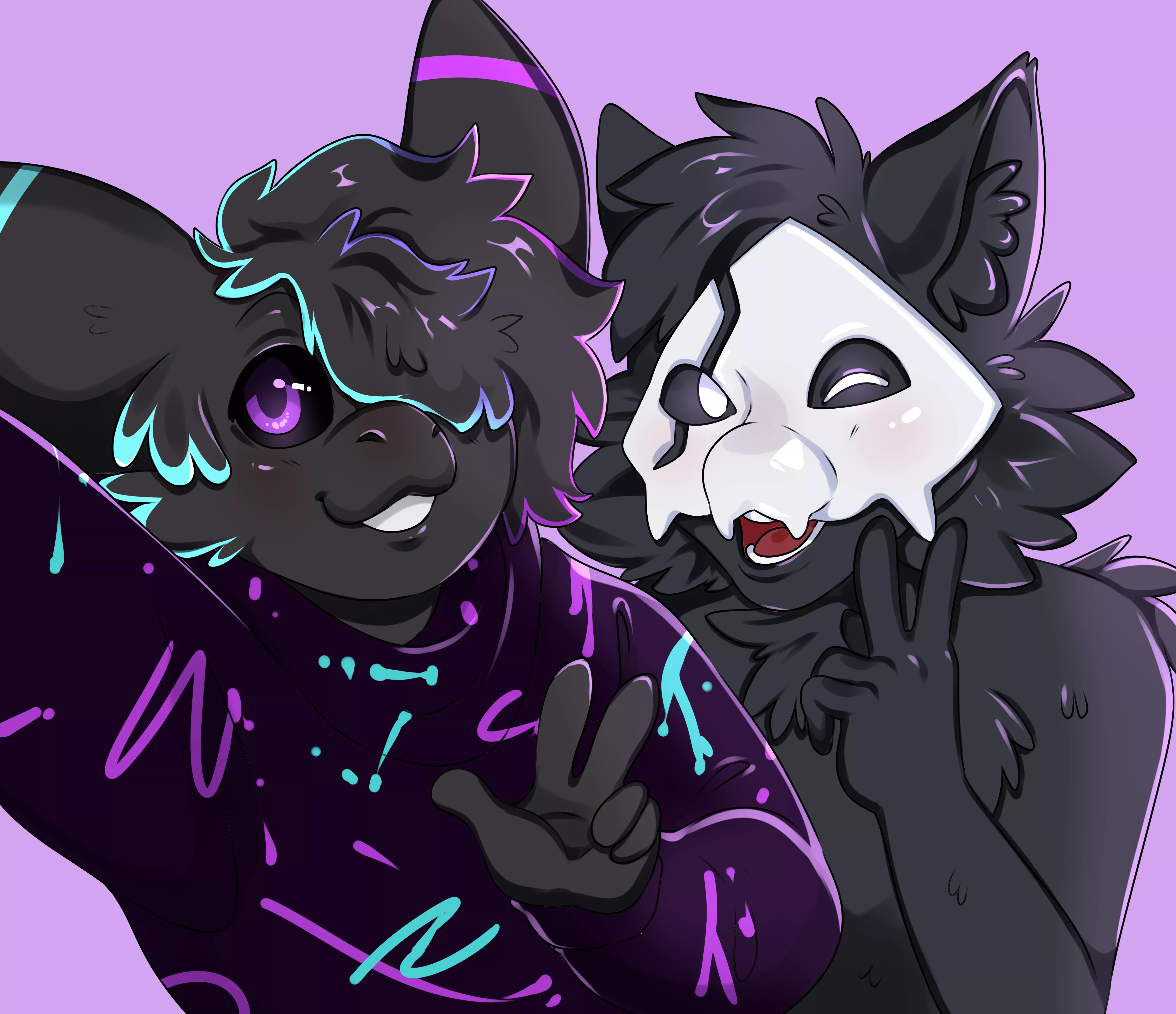 Friends selfie (art by me)