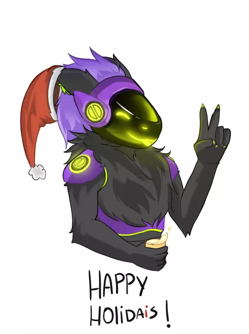 Happy Holidais hahaha (art by me, commissions open!)