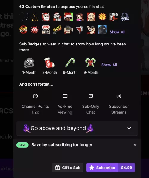 Has something changed? Where did the “subscribe with prime” go?