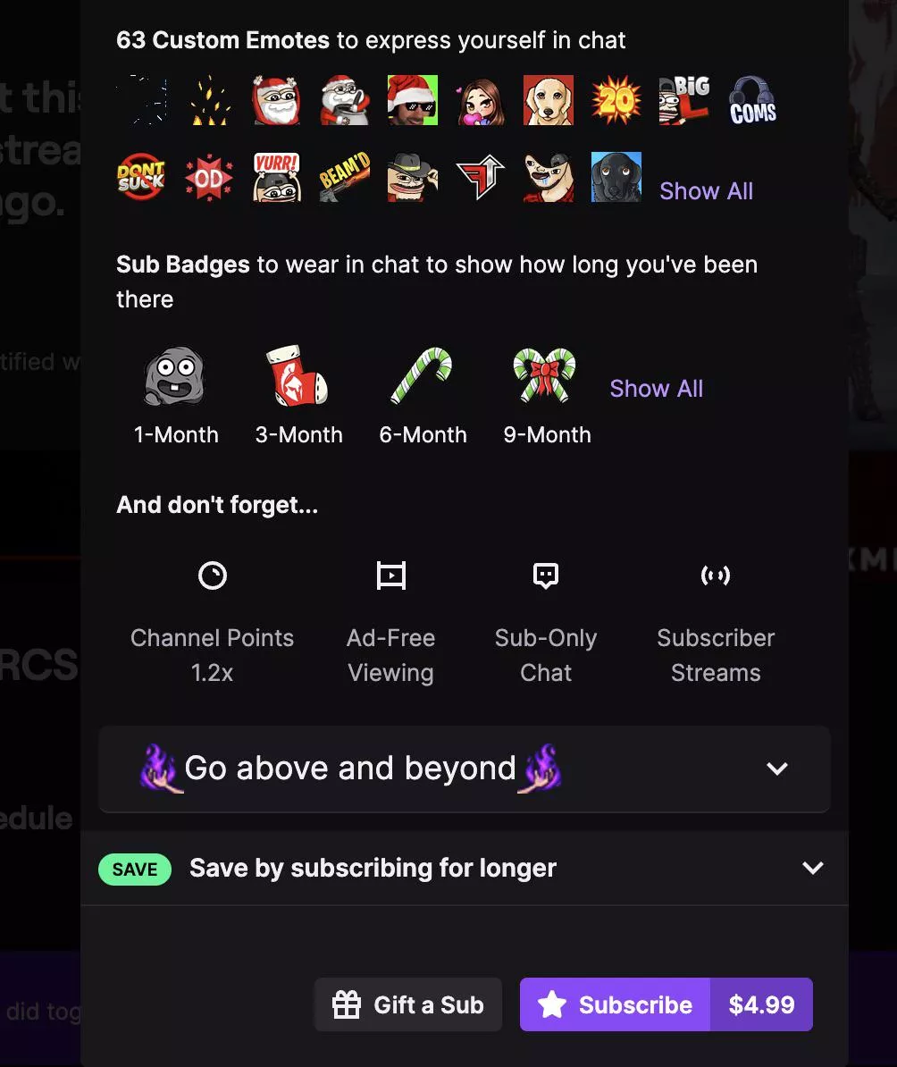Has something changed? Where did the “subscribe with prime” go?