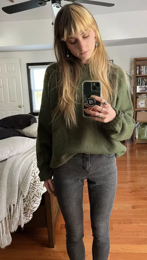 I hate that thigh gap bunchy thing jeans do