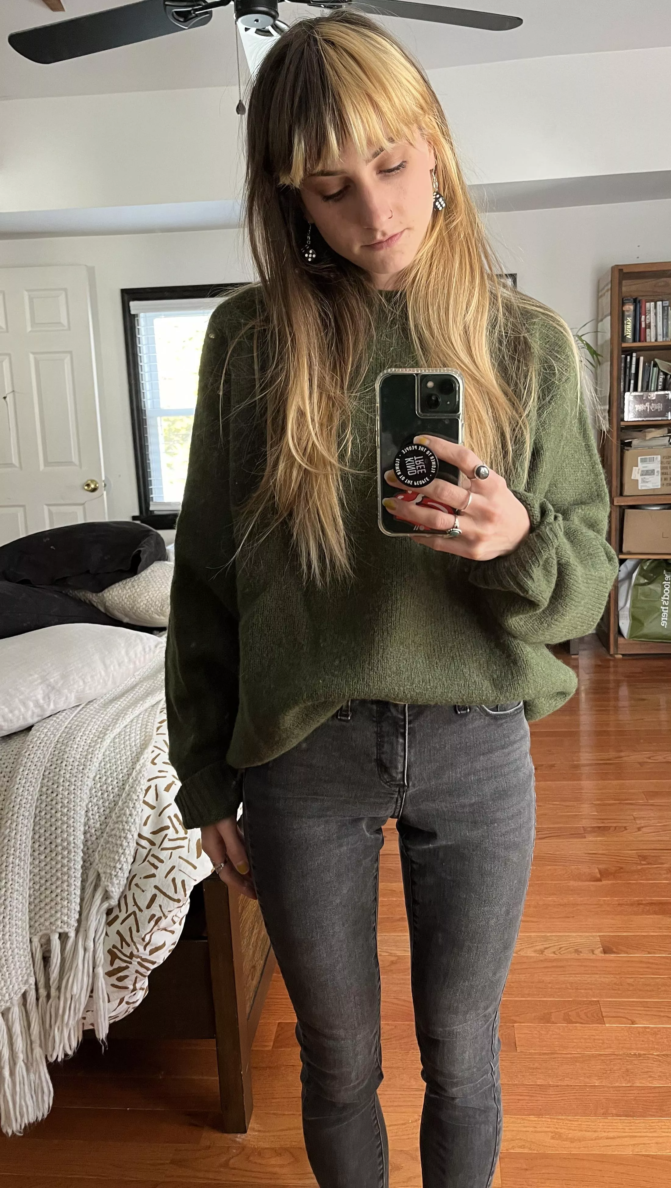 I hate that thigh gap bunchy thing jeans do