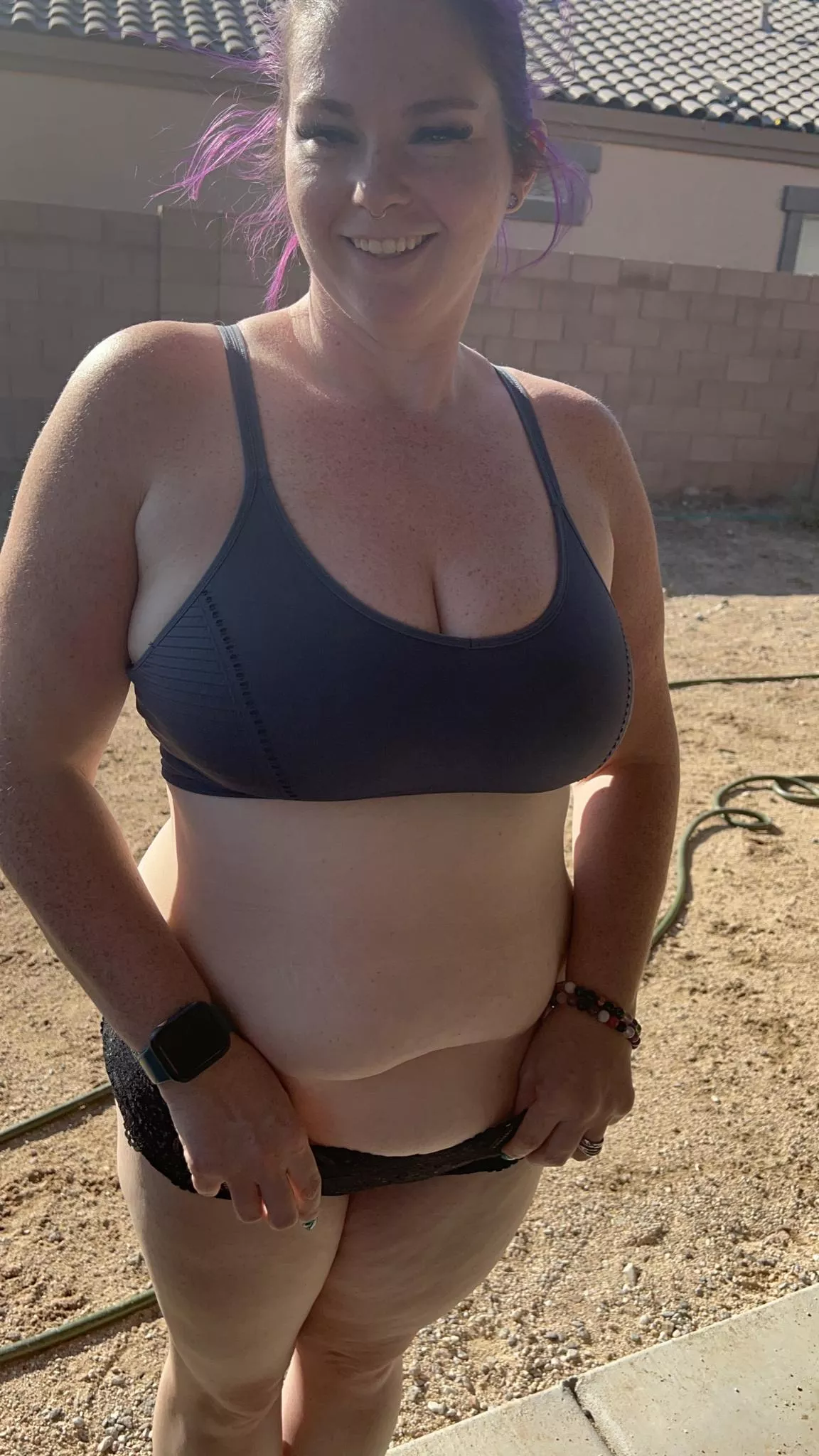 I step outside as early as I can