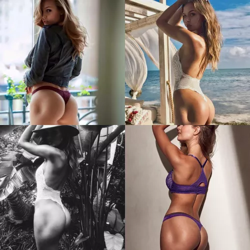 Josephine Skriver’s dimpled ass is amazing.