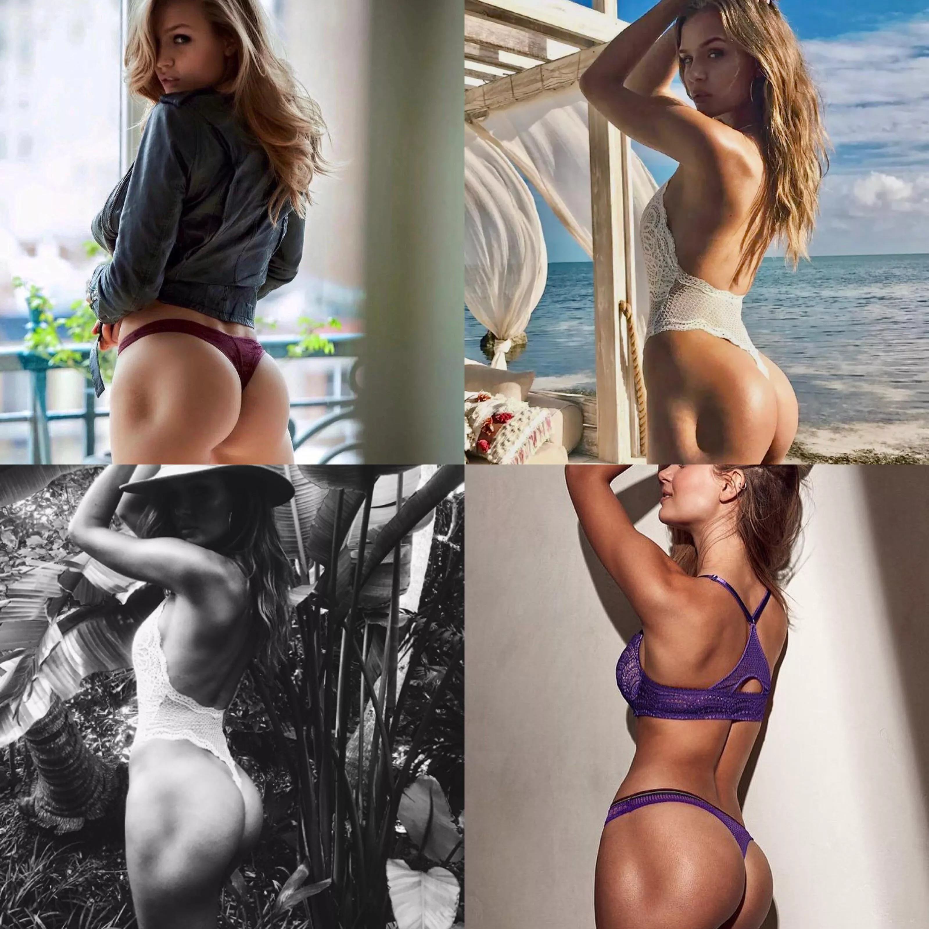 Josephine Skriver’s dimpled ass is amazing.