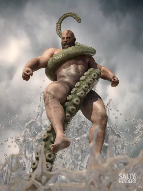 Kratos in trouble (by me)