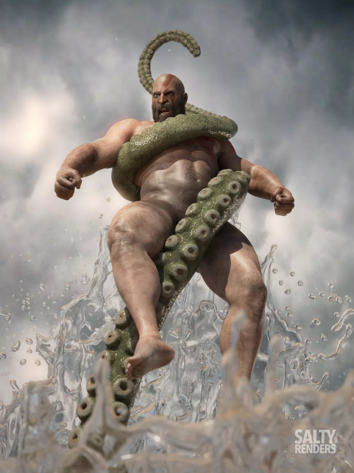 Kratos in trouble (by me)