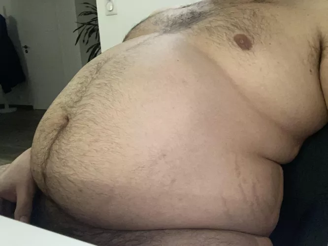 Nothing fit anymore so I stay naked as most as possible