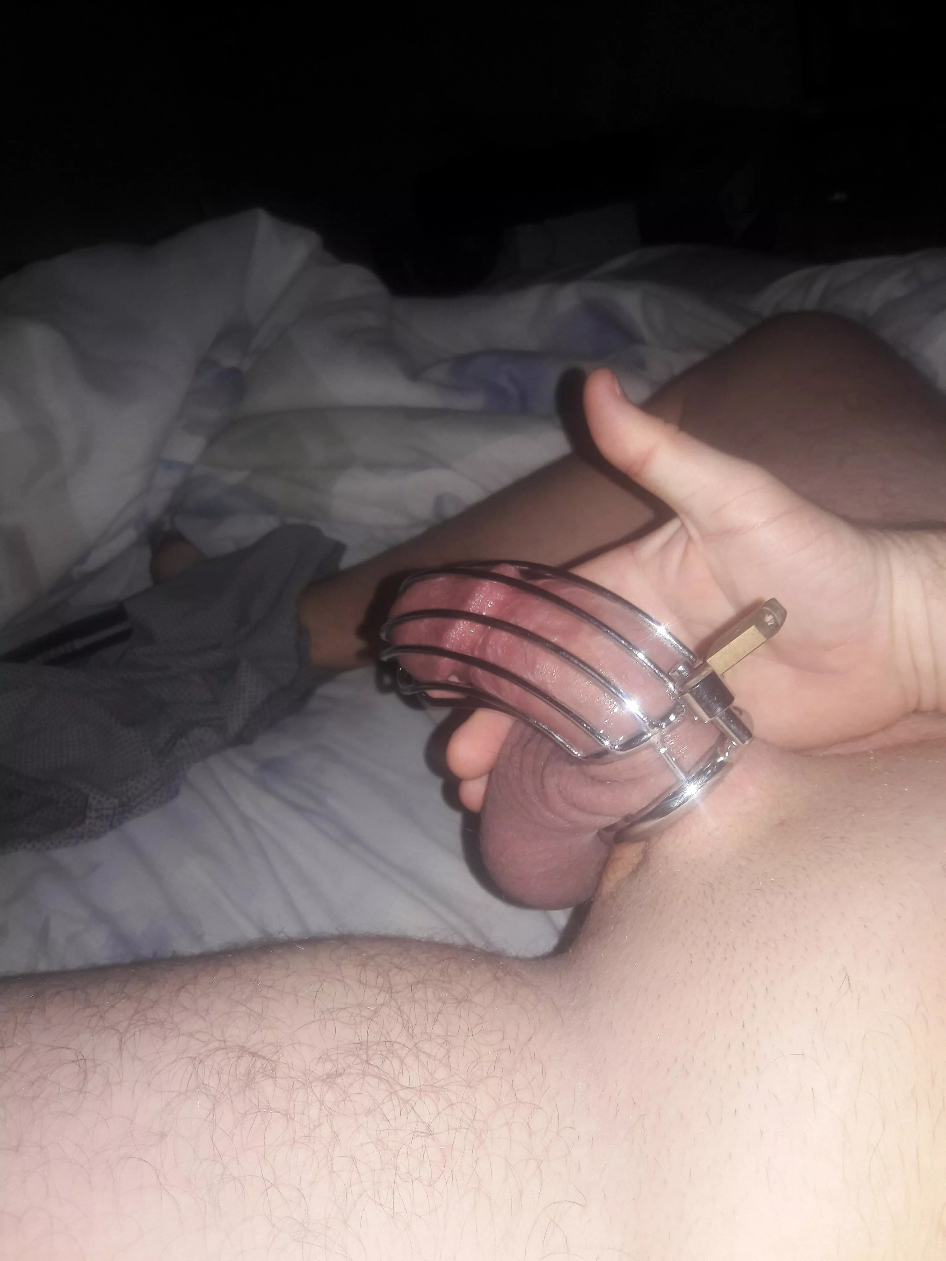 Nothing like secretly being in chastity when you're around friends 😋