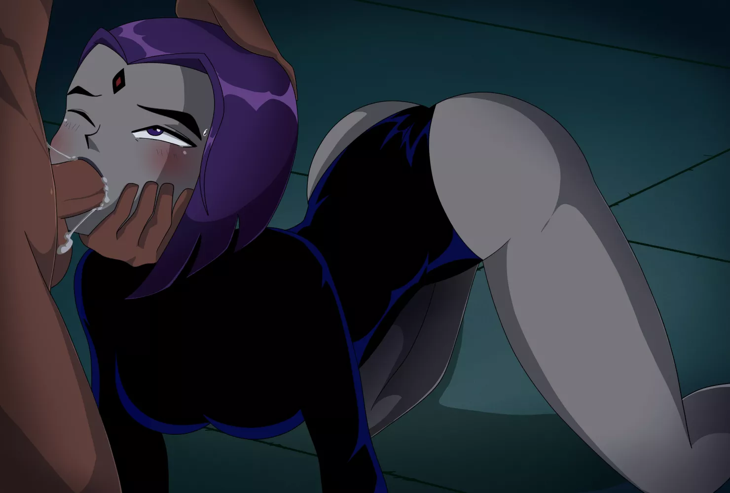 Raven On All Fours Sucking Cock (Xeroshadows ) [DC]