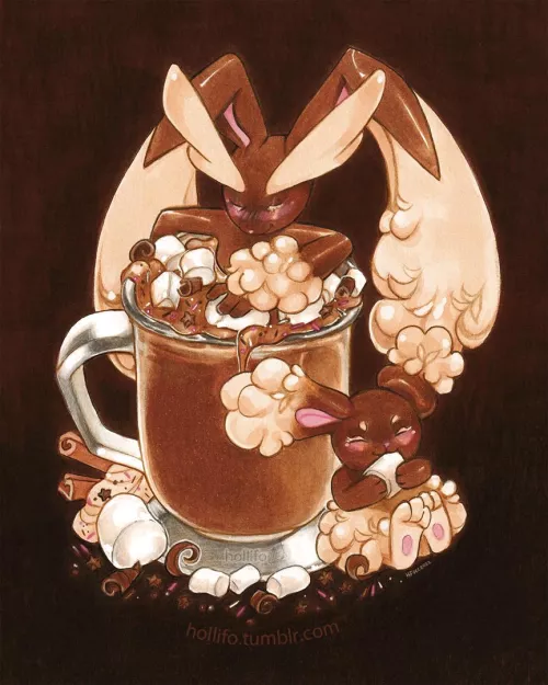 Sweet Like Chocolate | Lopunny & Buneary | Copics & Colouring Pencils (OC)
