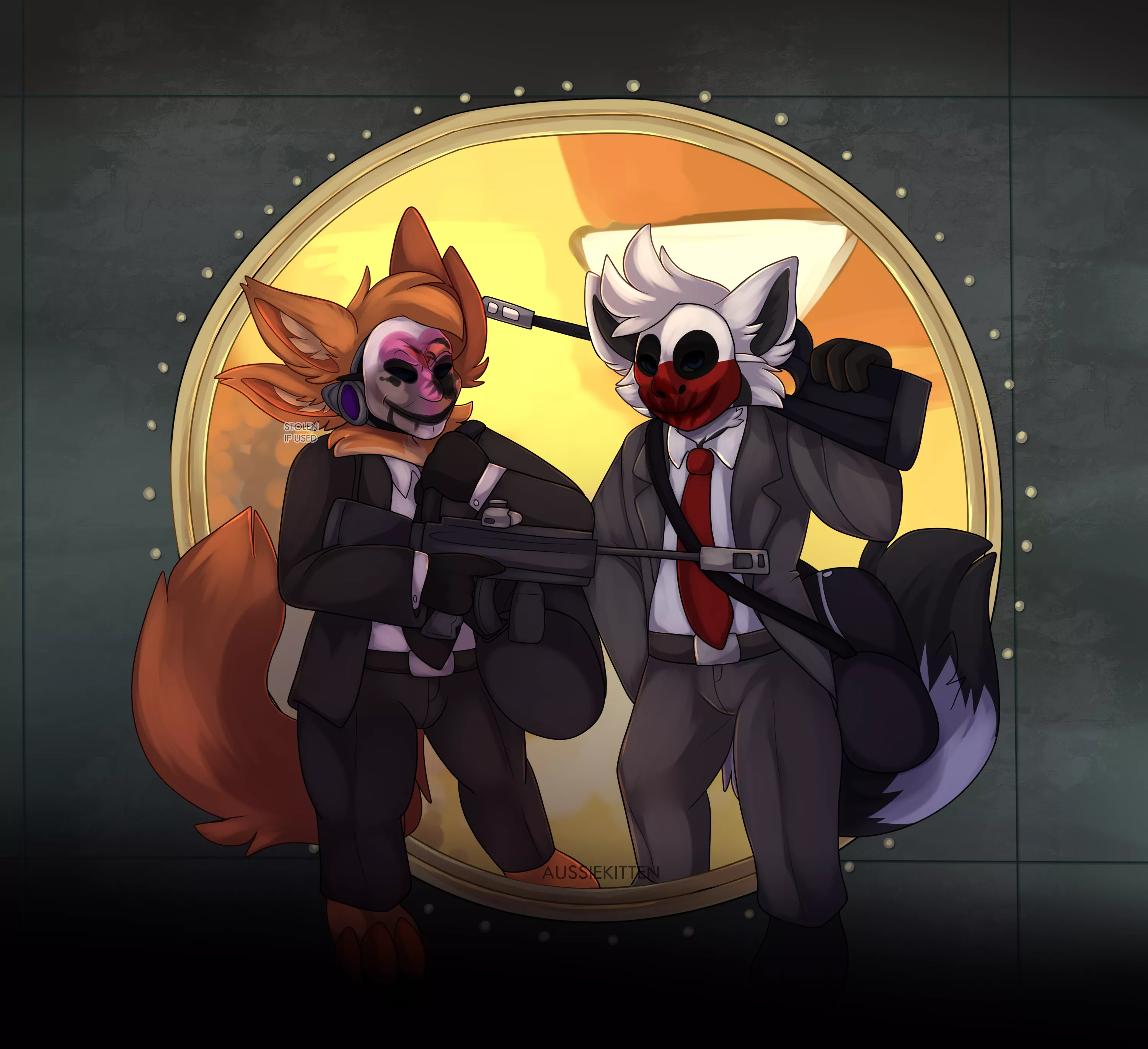 The Heist 💰| [Art by myself @aussie_kitten on Twitter | Comm for @Ecctheprotogen]