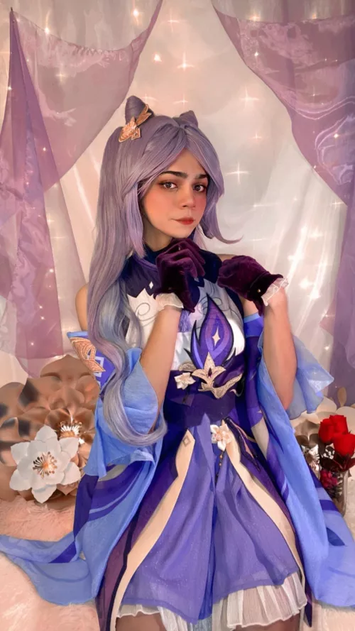 Want to show u my keqing cosplay 🥰💜💜