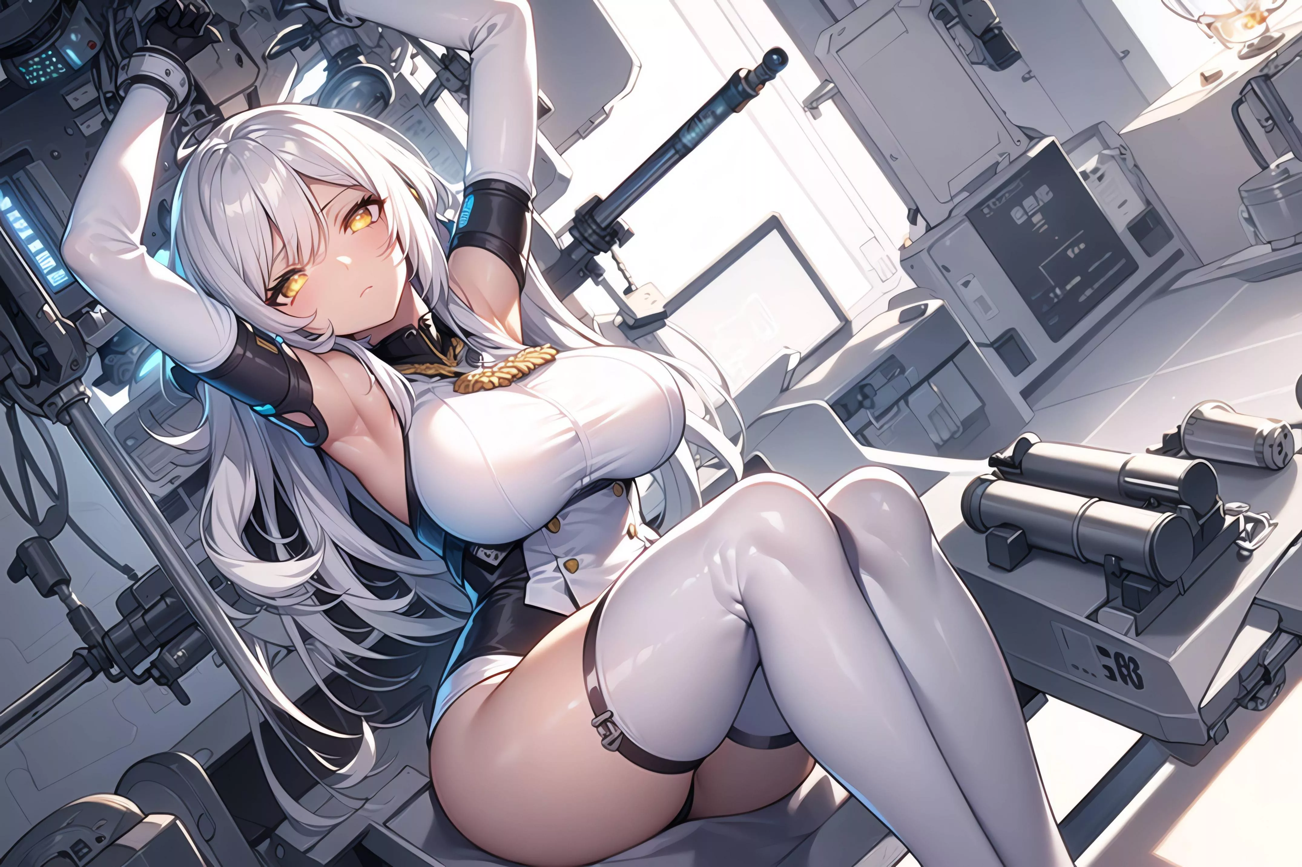 White Sci-fi Mecha Pilot