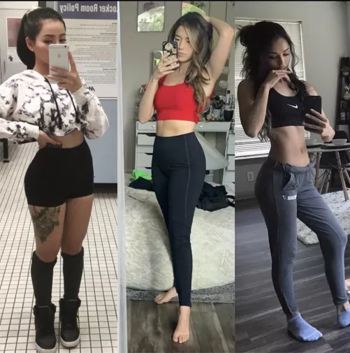 Bella Poarch , Pokimane and Valkyrae they are some serious hotties. Lets get bi for them