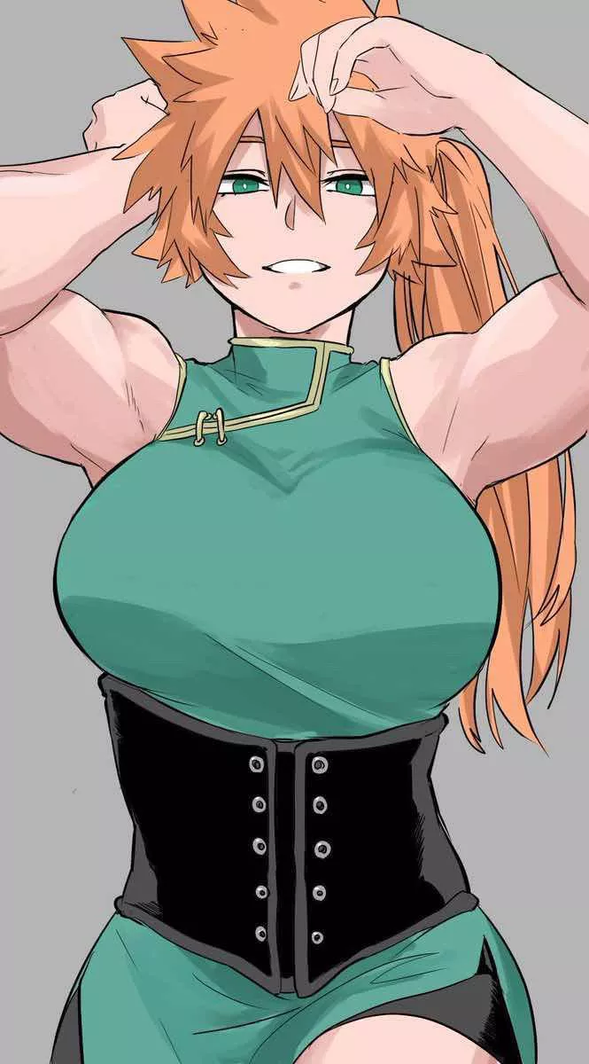 Buff and busty Itsuka (i_yo_ka)