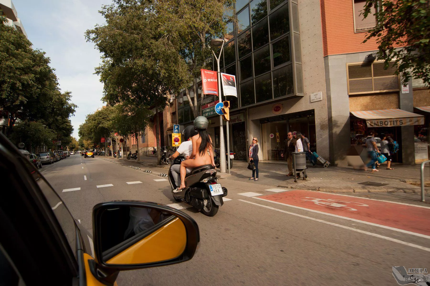 Everyone loves to see a nude girl motorbiking..