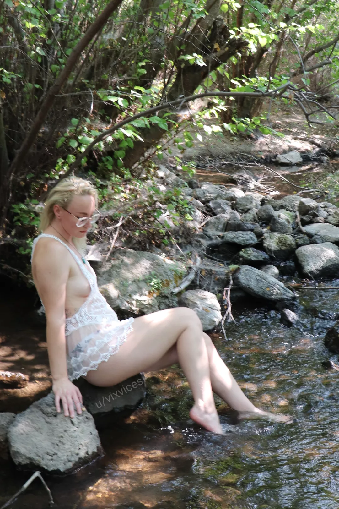 Grounding myself in the cool mountain water.