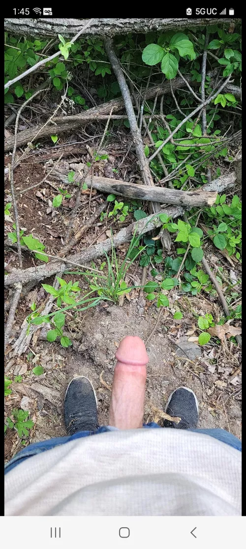 hiking got me horny wish I had help
