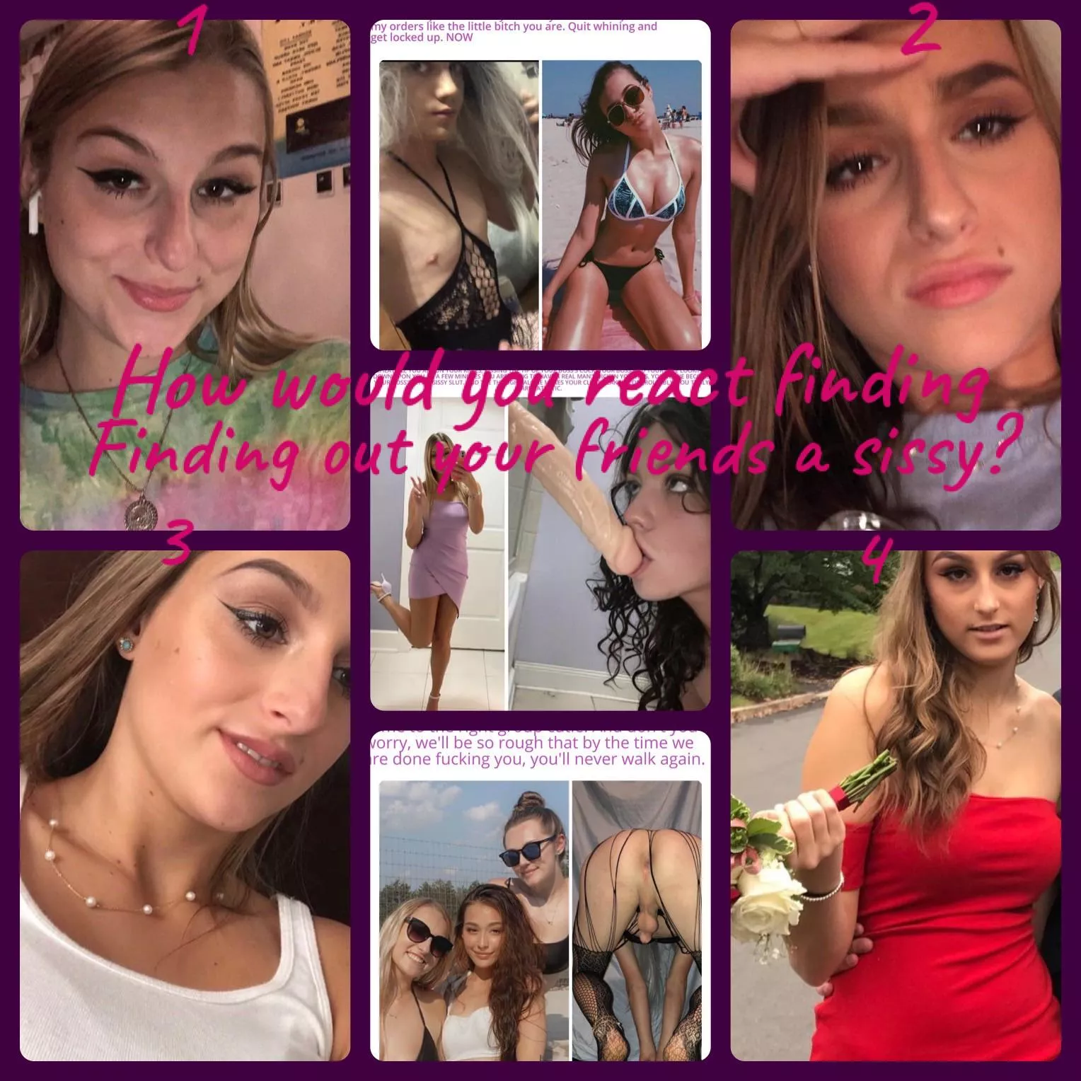 How would you react to finding out your friends a sissy? Captions made with me and my friend who has no idea I’m a sissy😆