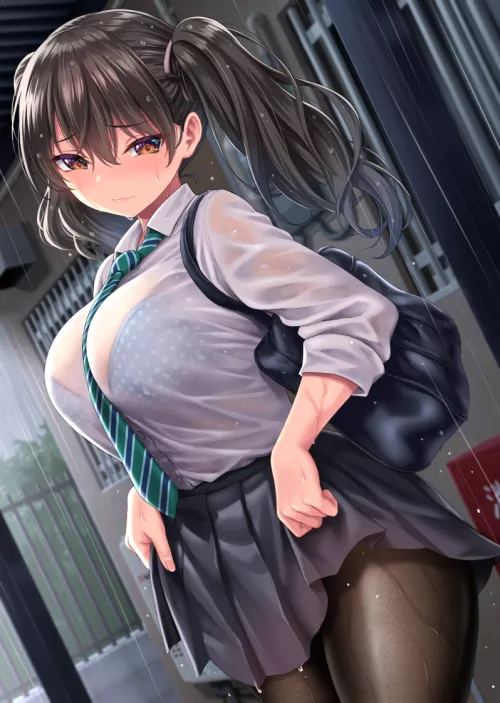 In the rain [Artist's Original]