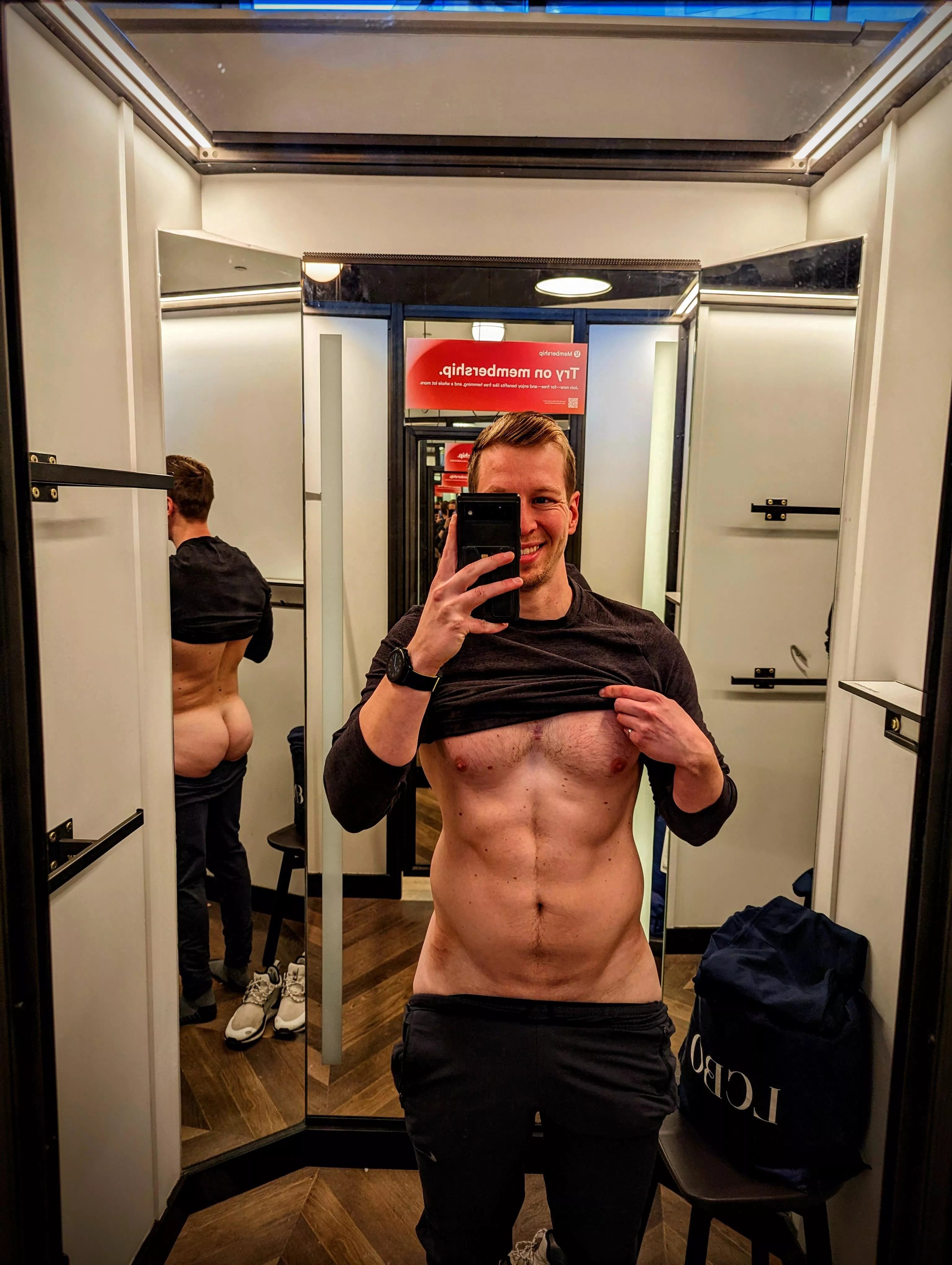 inappropriate fitting room behavior