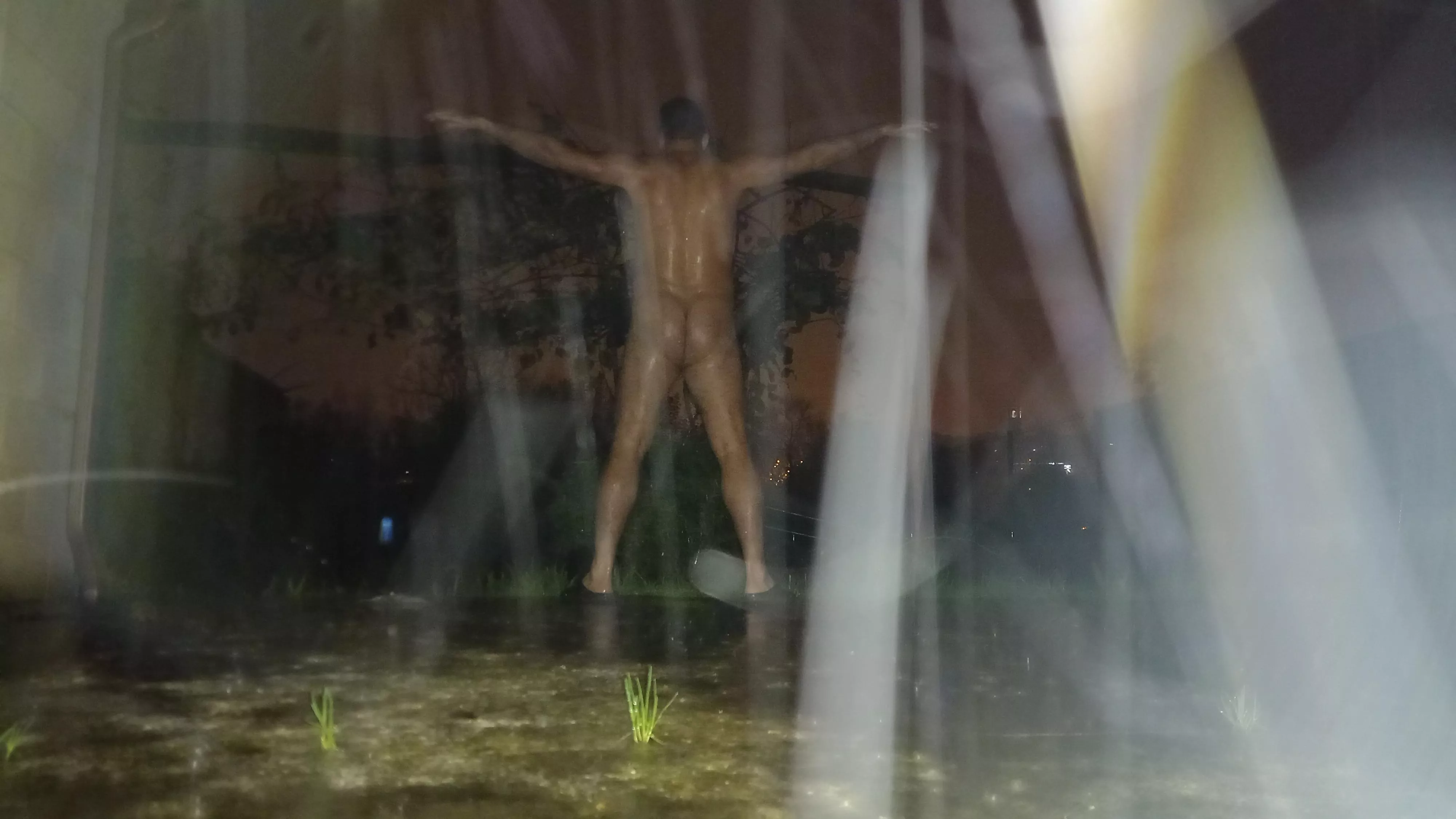 love nude in nature, raining a lot