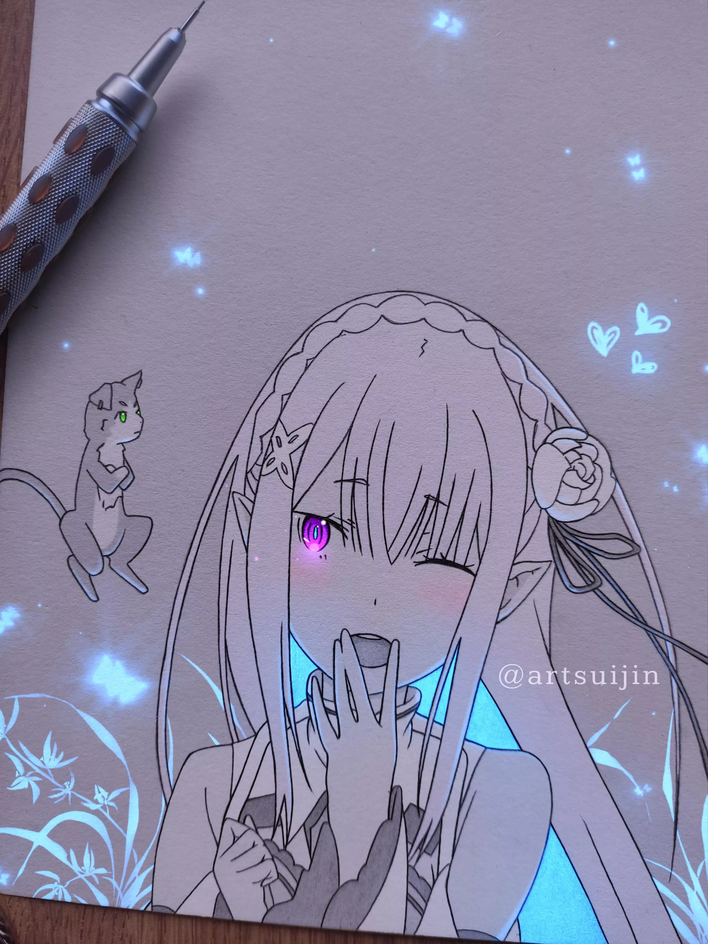 not an nsfw but hope you like the glowart of Emilia