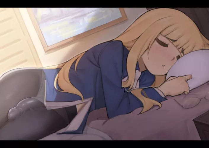 Perrine resting with a visible bulge