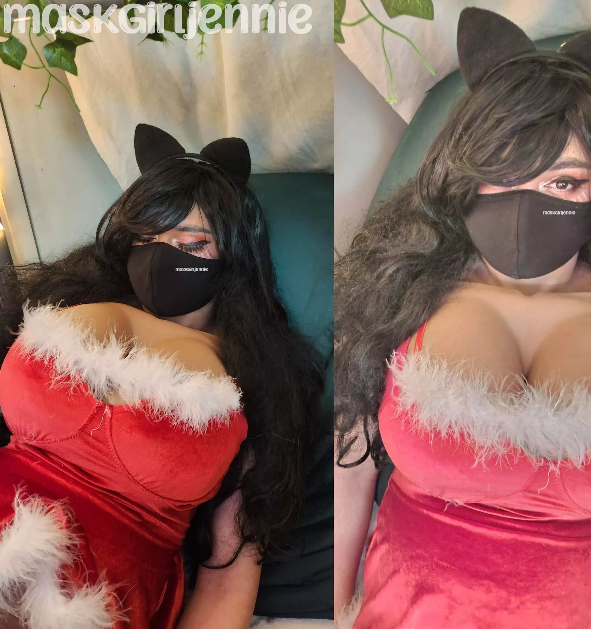 POV: You see your trap gf sleeping after taking hours to get ready. You decide to wake me up by climibing on top of me 😛