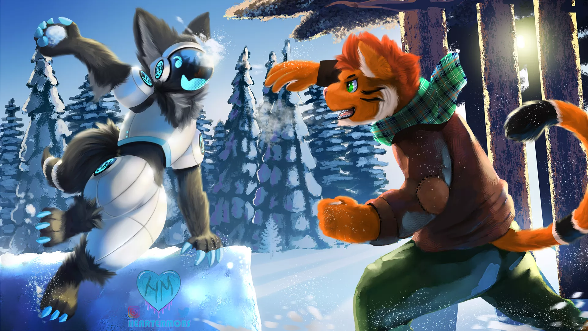 Snow Fight! _Art by: Me