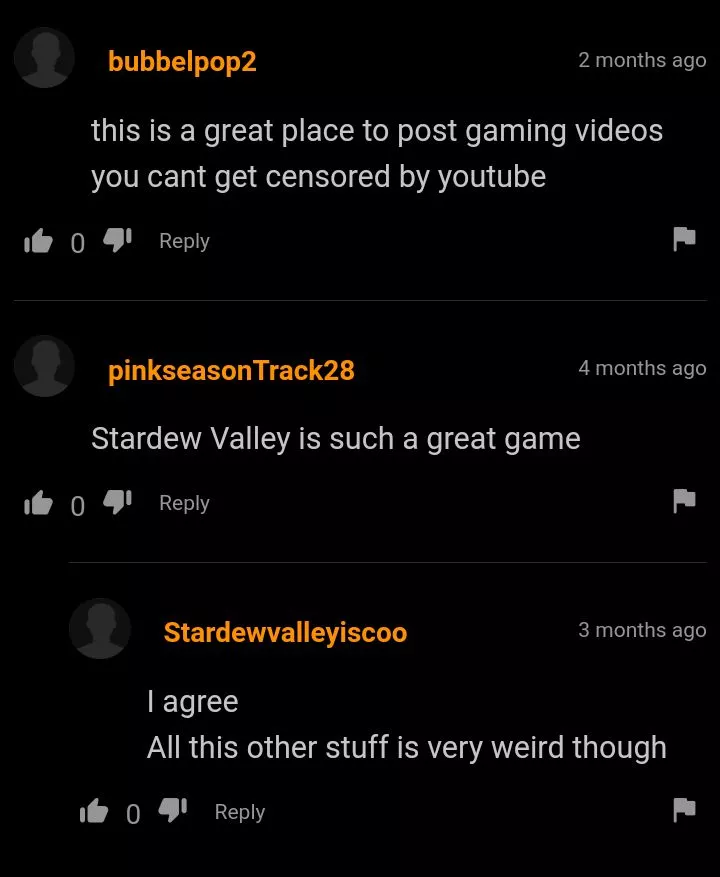Someone posted and entire stardew valley playthrough on ph so they wouldn't get censored by YouTube