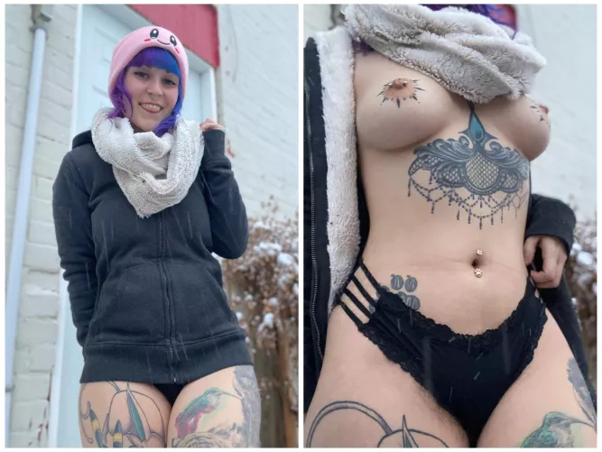 Who woulda thought such cute titties were hiding under there!