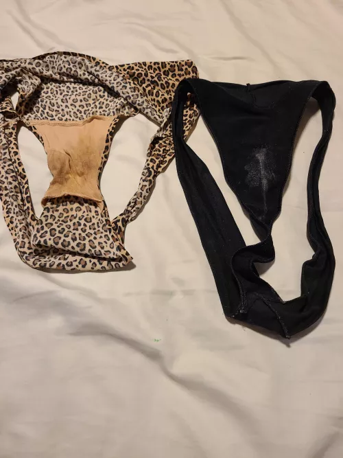 2 of my panties all nice and smelly for ya!