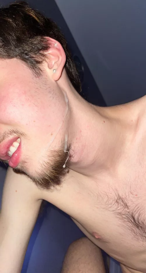 Aftermath of me and my bf, half of it missed his face ;)