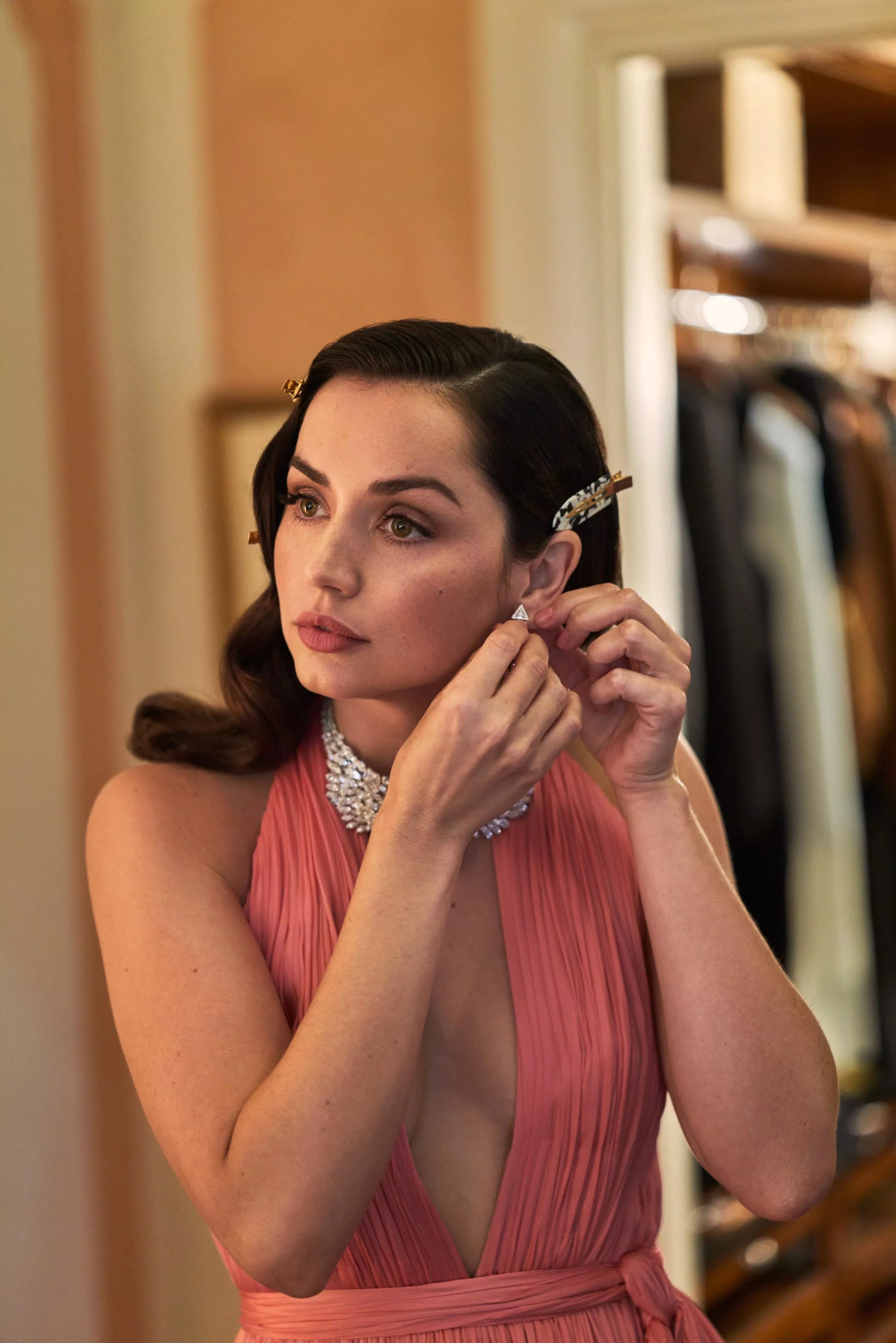 Ana de Armas getting ready for the Venice Film Festival